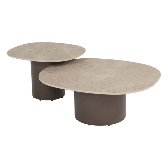 4 Seasons Outdoor Santorini Ecksofa + Sofie Kaffeetische