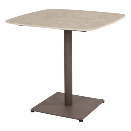 4 Seasons Outdoor Vermont Esstisch mit Keramiktisch -Tisch, Terre 75 x 75 cm.