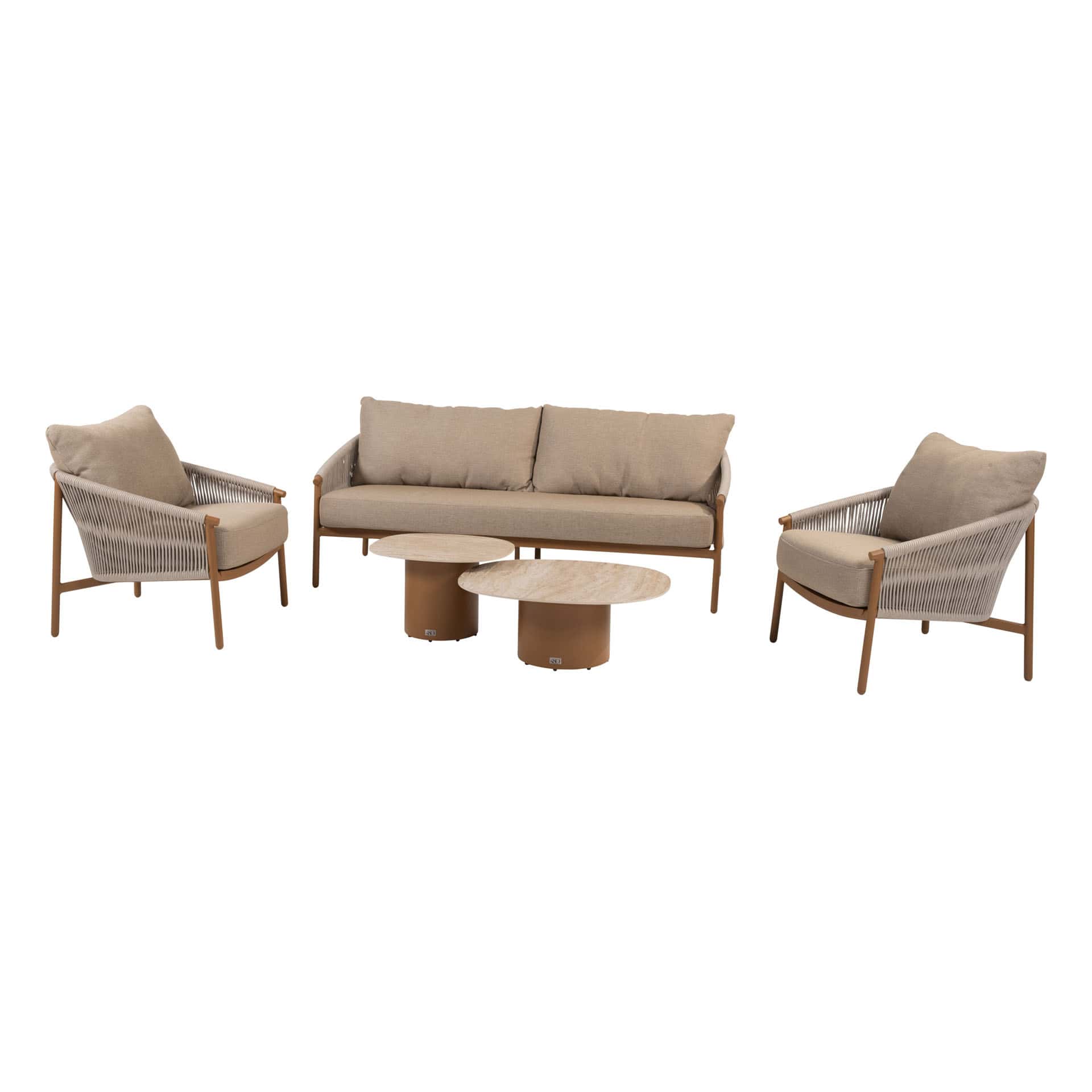 4SO Milos lounge set amber met Sofie salontafels (2 st.) - afbeelding 12