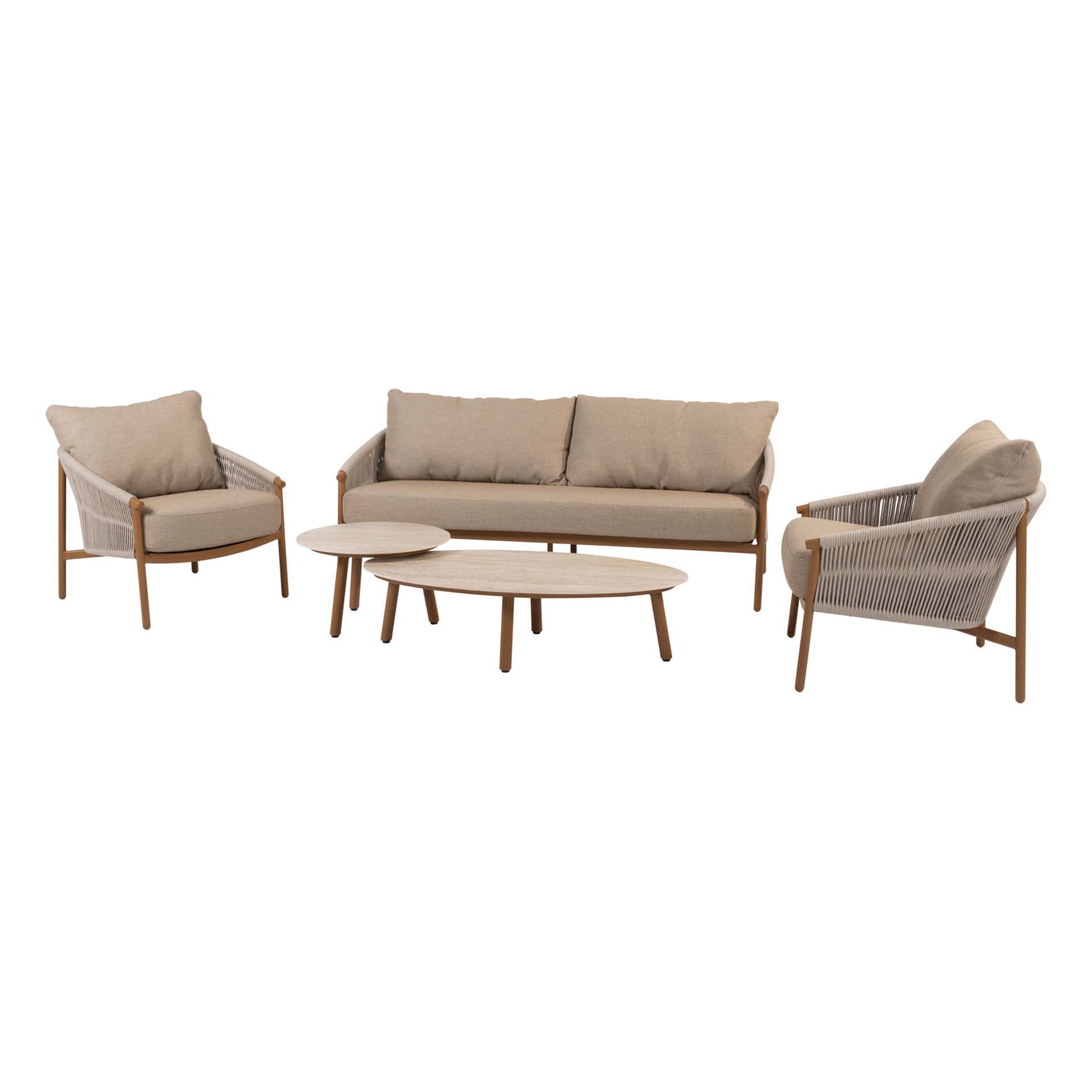 4SO Milos lounge set amber + Taste 4SO Salute salontafel 65x30cm - afbeelding 9