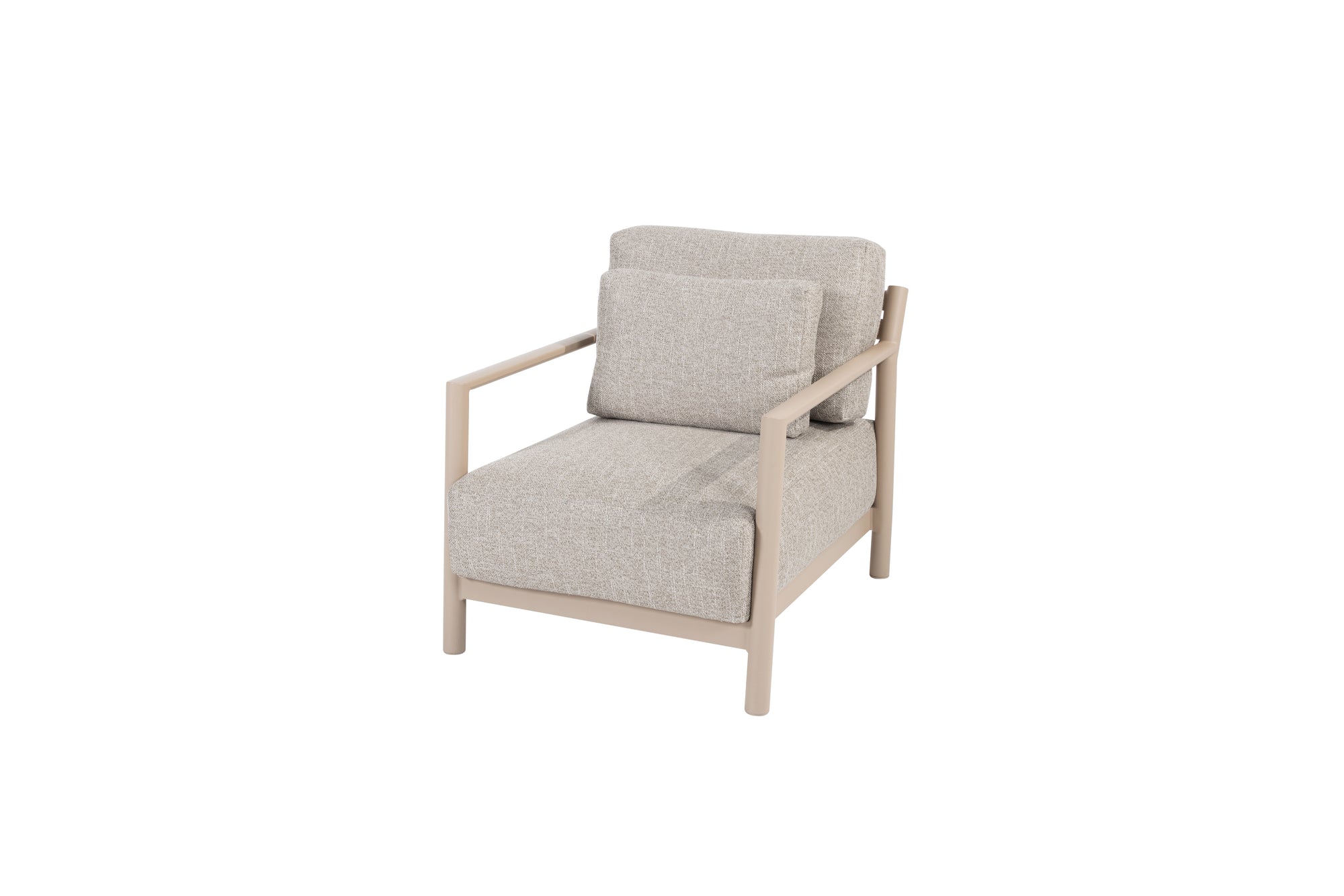 4SO Mykonos living chair latte with 3 cushions - SKU 17216