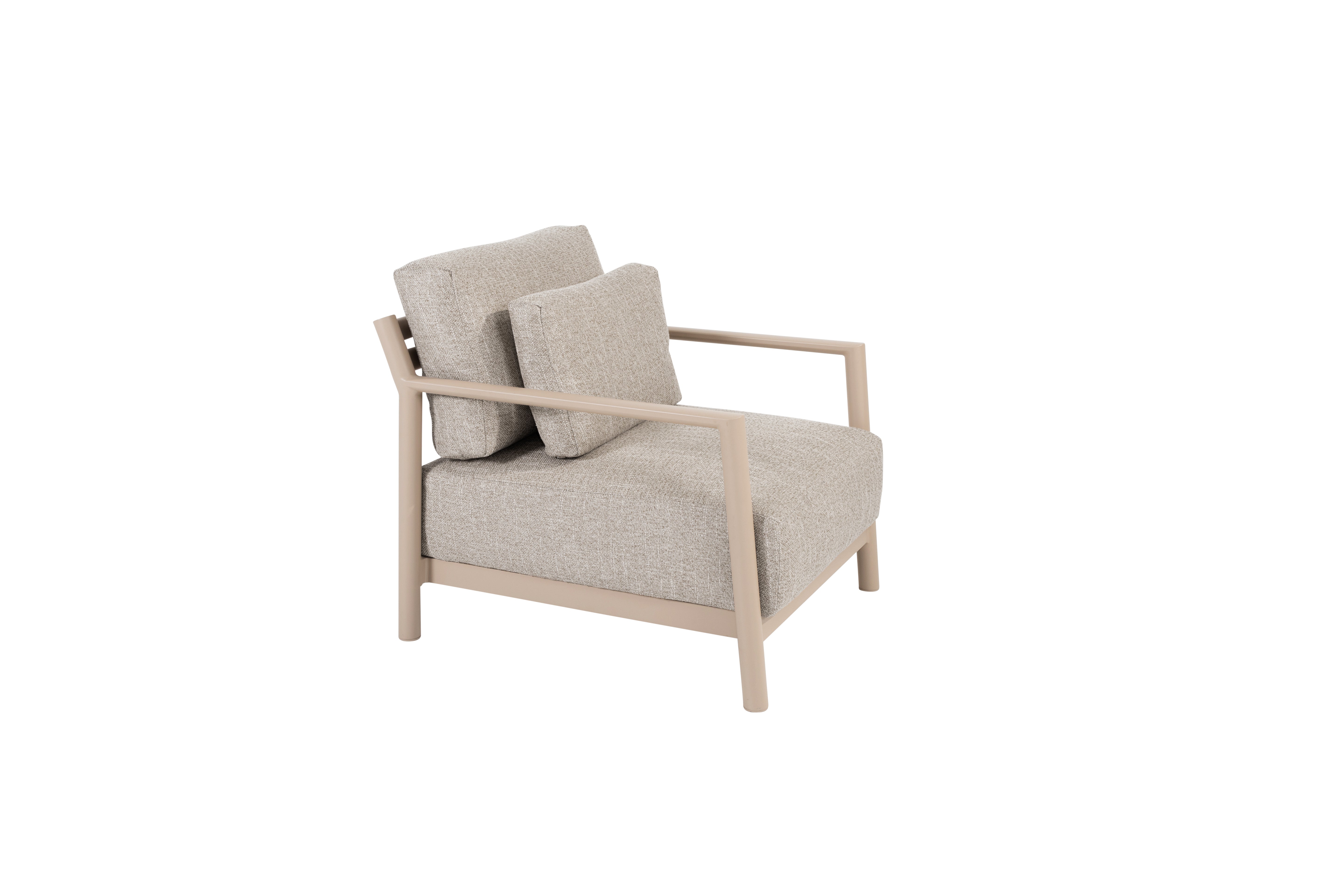 4SO Mykonos living chair latte with 3 cushions - SKU 17216