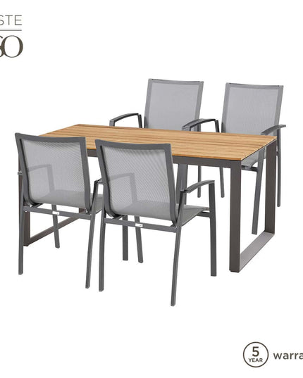 Taste 4SO Turina Dining + Heritage Teak Tabelle 160 cm