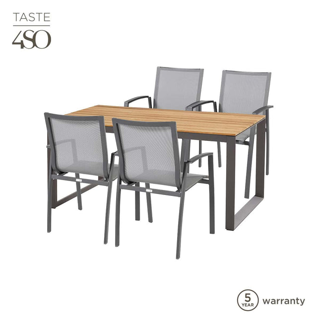 Taste 4SO Turina Dining + Heritage Teak Tabelle 160 cm