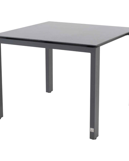 Taste 4SO Tosca Dining Anthrazit + 4 Seasons Outdoor Goa tisch HPL slate antraciet 95×95 cm
