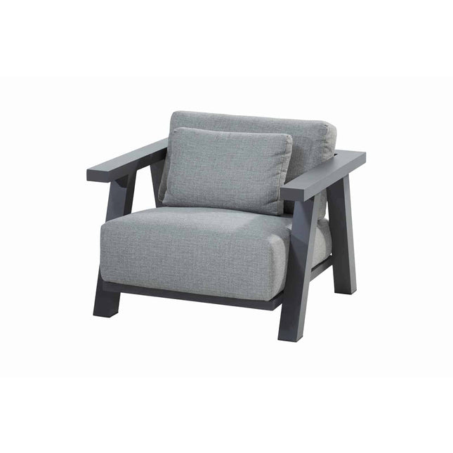 4 Seasons Outdoor Iconic Loungeset + Forza Hoher Loungetisch 120 x 70 x 55 cm