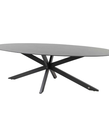 4 Seasons Outdoor Fabrice Dining Anthrazit + Privada Tisch Oval HPL Blatt 240 cm