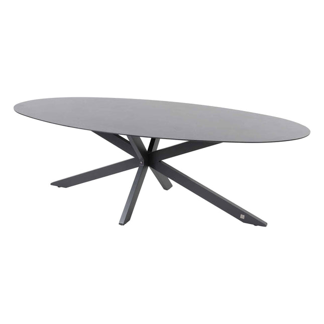 Taste 4SO Belmond Dining Anthrazit + 4 Seasons Outdoor Privada Tisch HPL 240 cm Ovaal