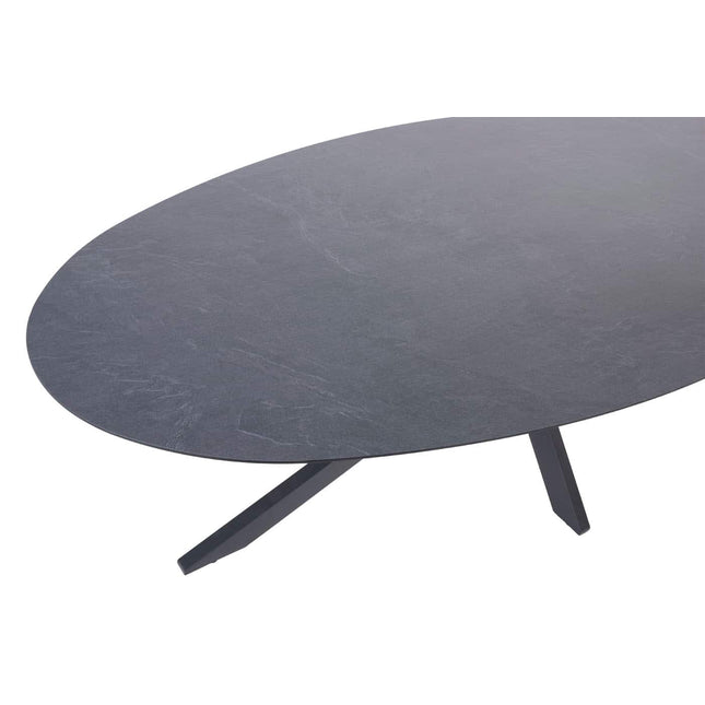 4 Seasons Outdoor Aprilla Dining Pure + Privada Tisch Oval HPL Blatt 240 cm