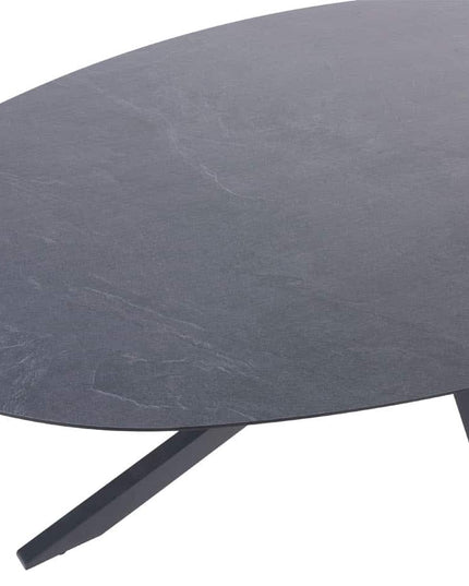 4 Seasons Outdoor Veneto Dining Anthrazit + Privada Tisch Oval HPL Blatt 240 cm