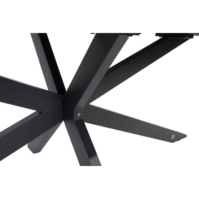 4 Seasons Outdoor Fabrice Dining Anthrazit + Privada Tisch Oval HPL Blatt 240 cm