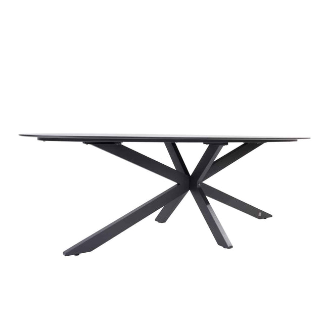 4 Seasons Outdoor Aprilla Dining Pure + Privada Tisch Oval HPL Blatt 240 cm