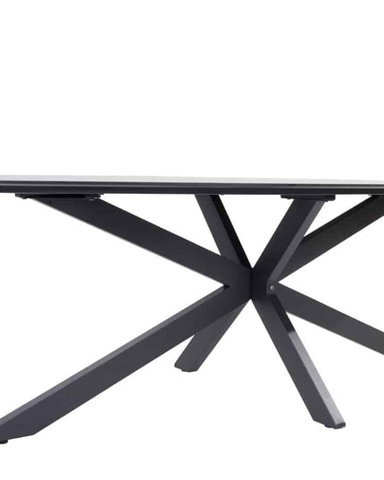 4 Seasons Outdoor Fabrice Dining Anthrazit + Privada Tisch Oval HPL Blatt 240 cm