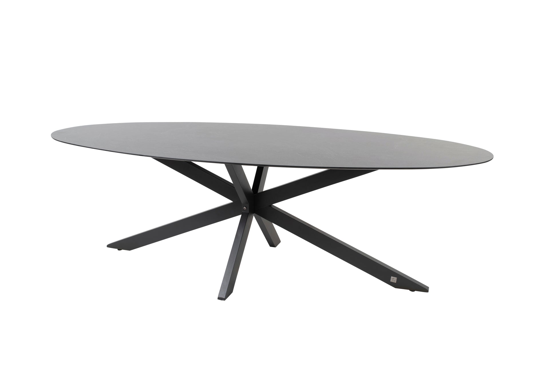 4 Seasons Outdoor Privada table ellips 240x107cm HPL slate anthracite detail - Image 6