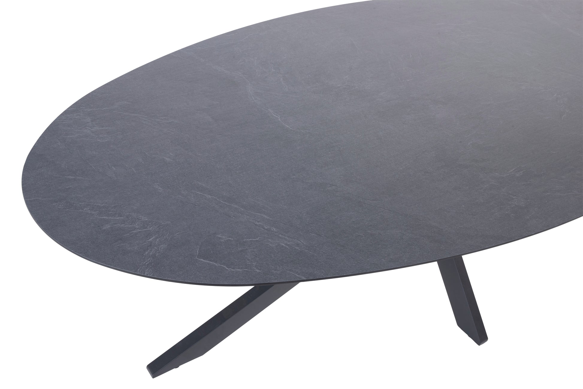4 Seasons Outdoor Privada table ellips 240x107cm HPL slate anthracite detail - Image 2