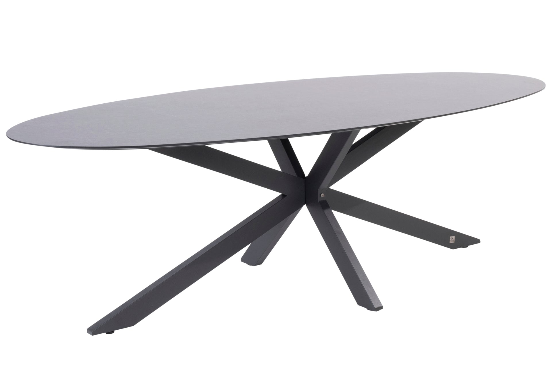 4 Seasons Outdoor Privada table ellips 240x107cm HPL slate anthracite detail - Image 5