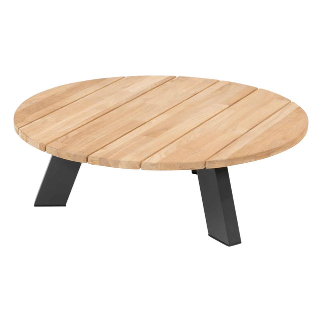 4 Seasons Outdoor kosmischen Kaffeetisch mit Teaktisch Top 78 cm Ø (H 25)