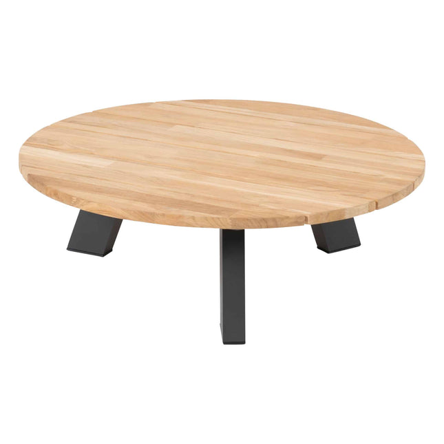 4 Seasons Outdoor kosmischen Kaffeetisch mit Teaktisch Top 78 cm Ø (H 25)