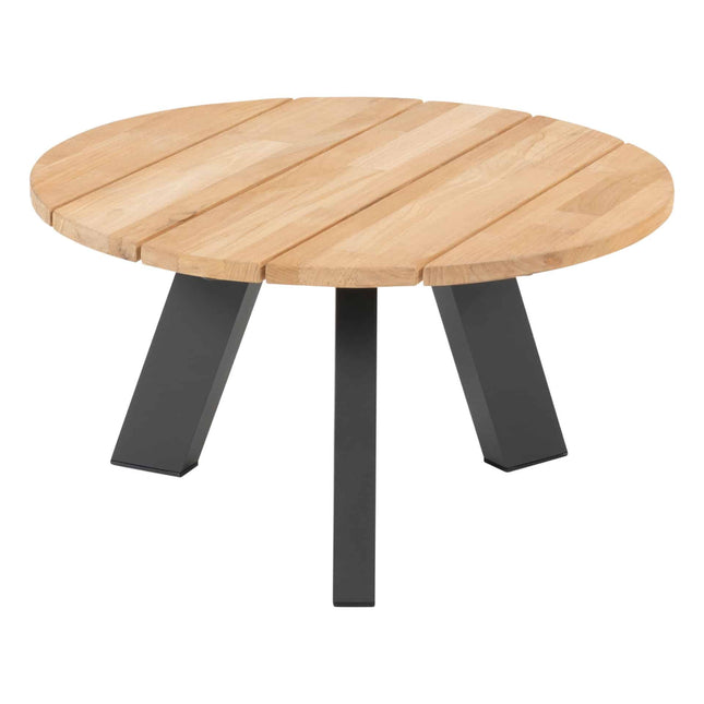 4 Seasons Outdoor kosmischen Kaffeetisch mit Teaktisch -Top 65 cm Ø (H 35 cm)