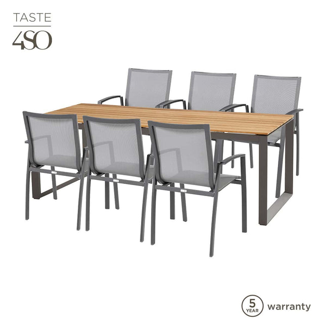 Taste 4SO Turina Dining + Heritage Teak Tisch 220 cm