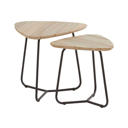 4 Seasons Outdoor Axel Side Tische Triangle Teak (Set von 2)