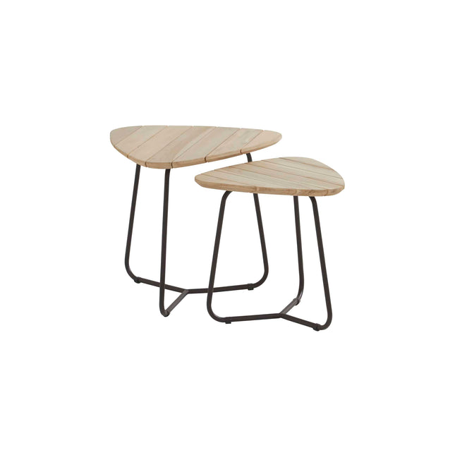 4 Seasons Outdoor Axel Side Tische Triangle Teak (Set von 2)