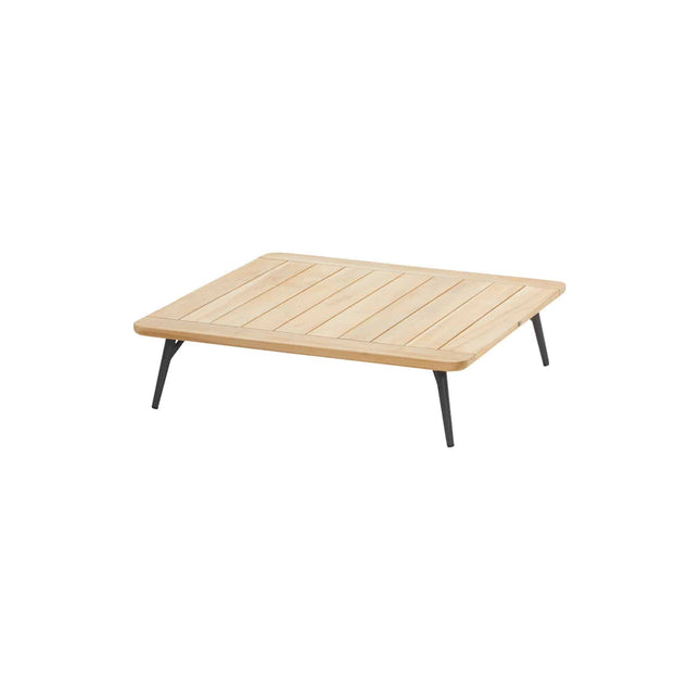 4 Seasons Outdoor Positano Couchtisch Anthrazit Teak 95 x 95 x 25 cm.