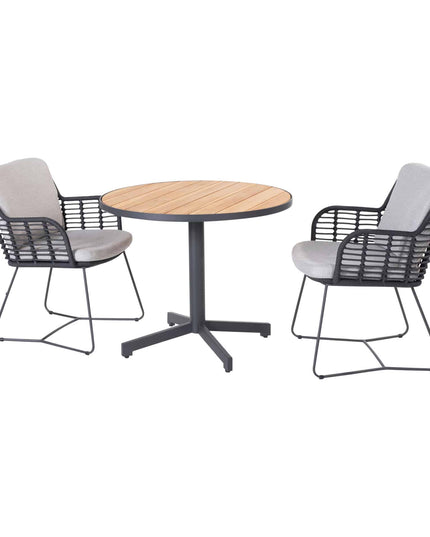 4 Seasons Outdoor Fabrice Essanthrazit + Taste 4SO Fiesta Bistro Tabelle 90 Ø CM