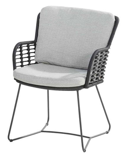 4 Seasons Outdoor Fabrice Dining Anthrazit + Privada Tisch Oval HPL Blatt 240 cm