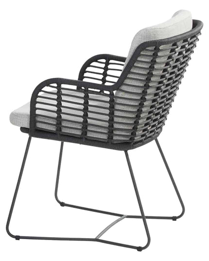 4 Seasons Outdoor Fabrice Dining Anthrazit + Privada Tisch Oval HPL Blatt 240 cm