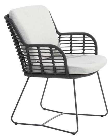 4 Seasons Outdoor Fabrice Dining Anthrazit + Privada Tisch Oval HPL Blatt 240 cm