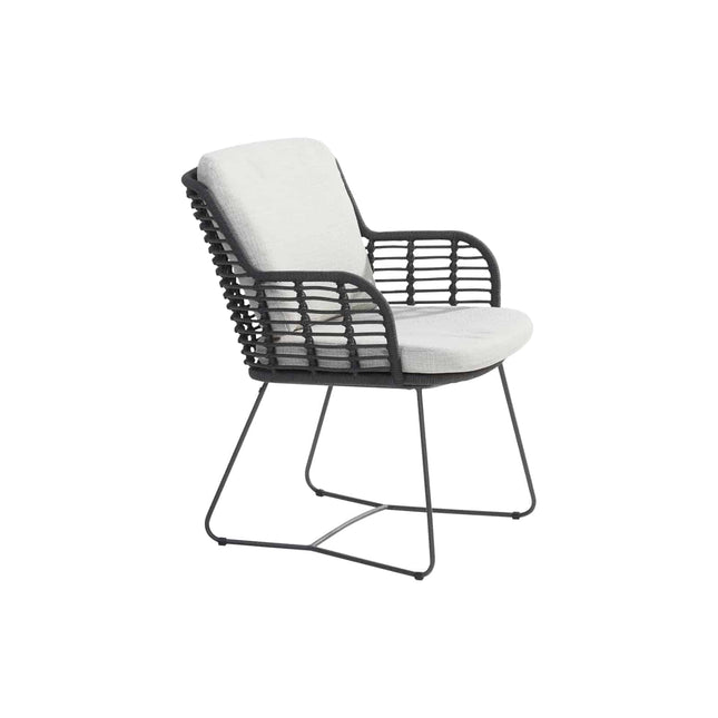 4 Seasons Outdoor Fabrice Essstuhl Anthrazit + Taste 4SO Prado Tisch mit Keramik -Tisch -Top -Fass -Anthrazit 240 cm