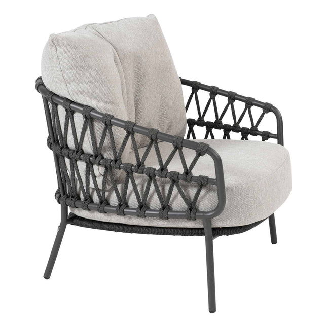 4 Seasons Outdoor Calpi Lounge Set mit Fußschemel + Yoga -Kaffeetische