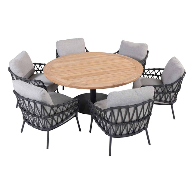 4 Seasons Outdoor Calpi Low Dining Chair inkl. 2 Kissen