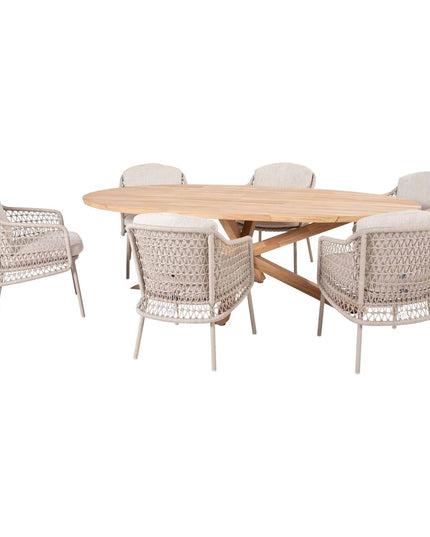 4 Seasons Outdoor Puccini Dining + Taste 4SO Prado Teak Tisch Oval 240 cm