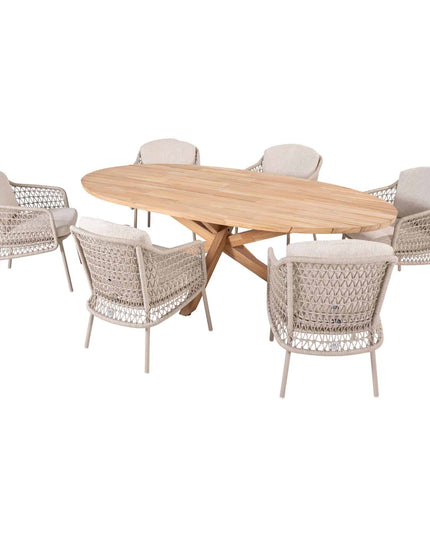 4 Seasons Outdoor Puccini Dining + Taste 4SO Prado Teak Tisch Oval 240 cm