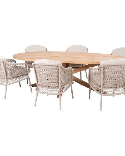 4 Seasons Outdoor Puccini Dining + Taste 4SO Prado Teak Tisch Oval 240 cm
