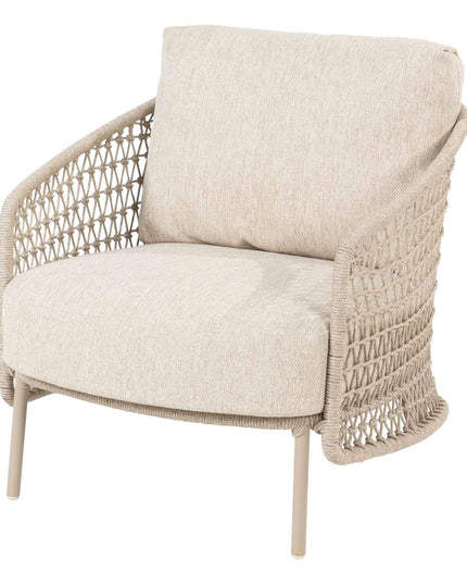 4 Seasons Outdoor Sardinia Chaise Lounge Bank + Puccini Lounge Chair + Verdi Coucht Tabelle 73 Ø CM