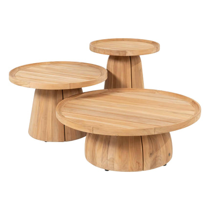 4 Seasons Outdoor Pablo Couchtisch Teak 80 cm Ø (H 30)