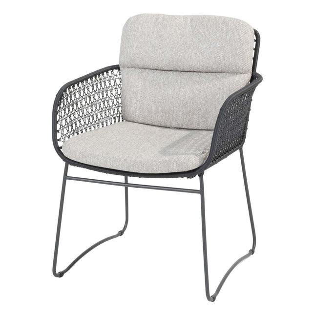 4 Seasons Outdoor Aprilla Ess Anthrazit + Taste 4SO Manolo -Tisch -Anthrazit mit gedrucktem Keramiktisch -Tisch 240 cm