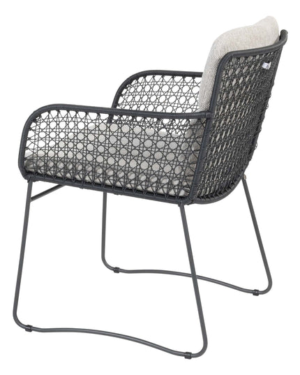 4 Seasons Outdoor Aprilla Ess Anthrazit + Taste 4SO Manolo -Tisch -Anthrazit mit gedrucktem Keramiktisch -Tisch 240 cm
