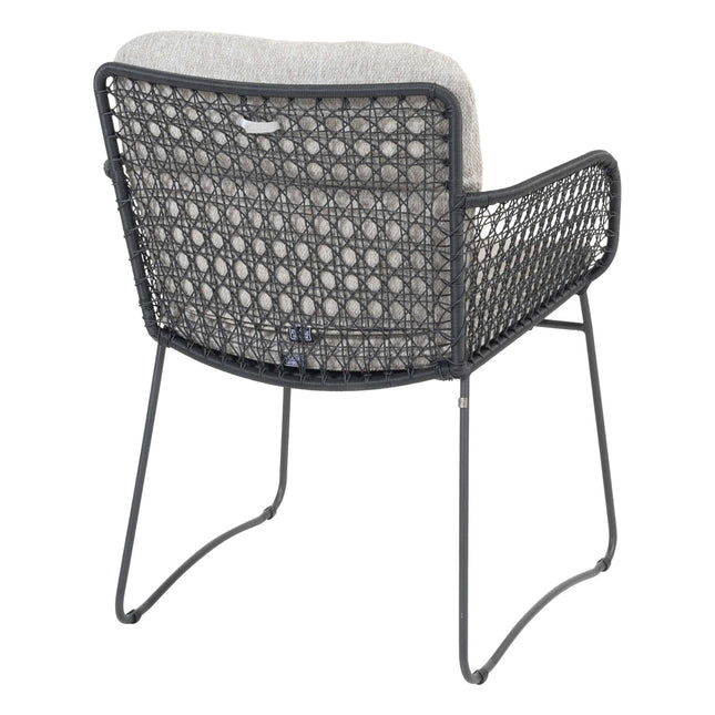 4 Seasons Outdoor Aprilla Ess Anthrazit + Privada Tisch Oval HPL Blatt 240 cm