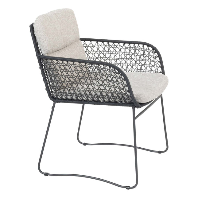 4 Seasons Outdoor Aprilla Essstuhl Anthrazit inkl. 2 Kissen