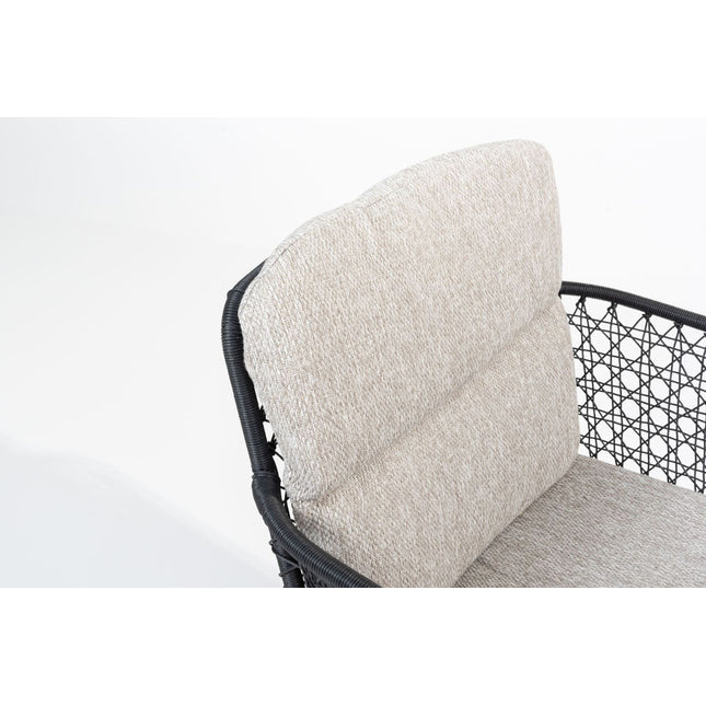 4 Seasons Outdoor Aprilla Essstuhl Anthrazit inkl. 2 Kissen