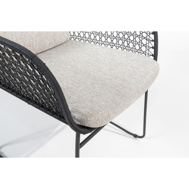 4 Seasons Outdoor Aprilla Ess Anthrazit + Taste 4SO Noah Teaktisch Anthrazit Basi