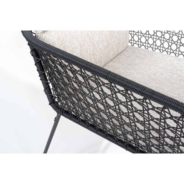 4 Seasons Outdoor Aprilla Ess Anthrazit + Taste 4SO Prado Teaktisch 130 Ø CM