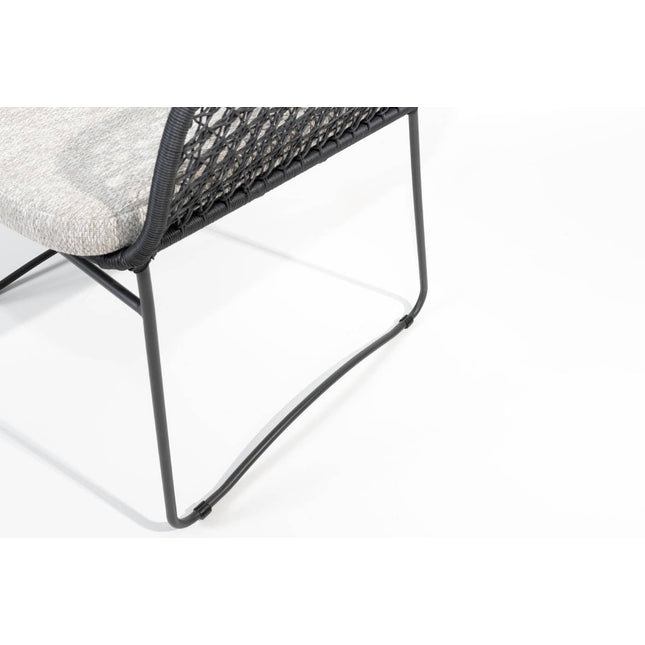 4 Seasons Outdoor Aprilla Ess Anthrazit + Taste 4SO Noah Teaktisch Anthrazit Basi