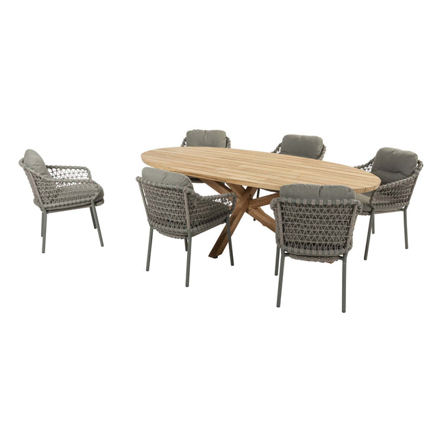 4 Seasons Outdoor Jura Dining + Taste 4SO Prado Teaktisch Oval 240 cm