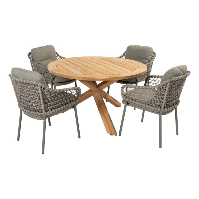 4 Seasons Outdoor Jura Dining + Taste 4SO Prado Teaktisch 130 Ø CM