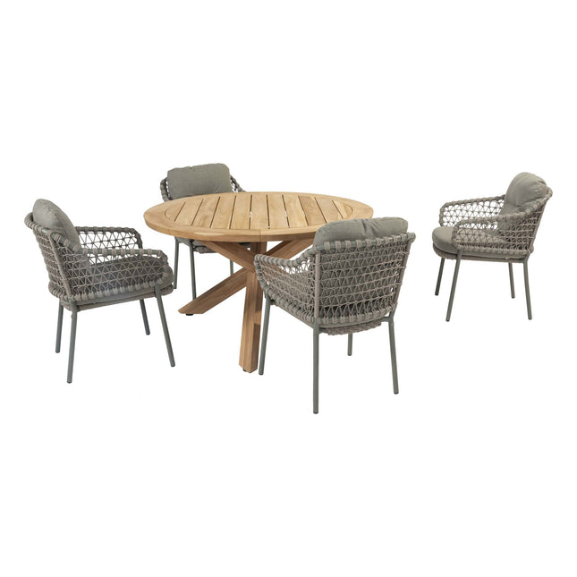 4 Seasons Outdoor Jura Dining + Taste 4SO Prado Teaktisch 130 Ø CM